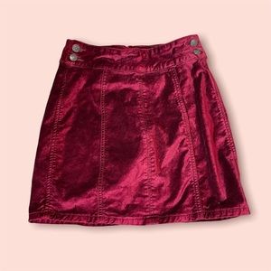 Sexy Scarlett Red Velvet Free people skirt